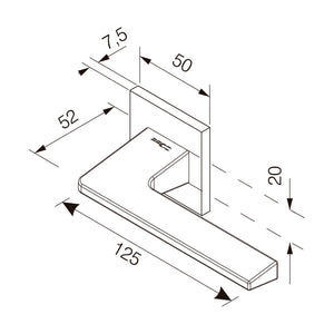 FECHADURA EXTERNA SARA ROSETA BRANCO TEXTURA 502/90E BRT PADO