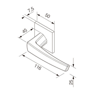 FECHADURA EXTERNA SEATTLE ROSETA CROMADO ACETINADO 115/90E CRA PADO