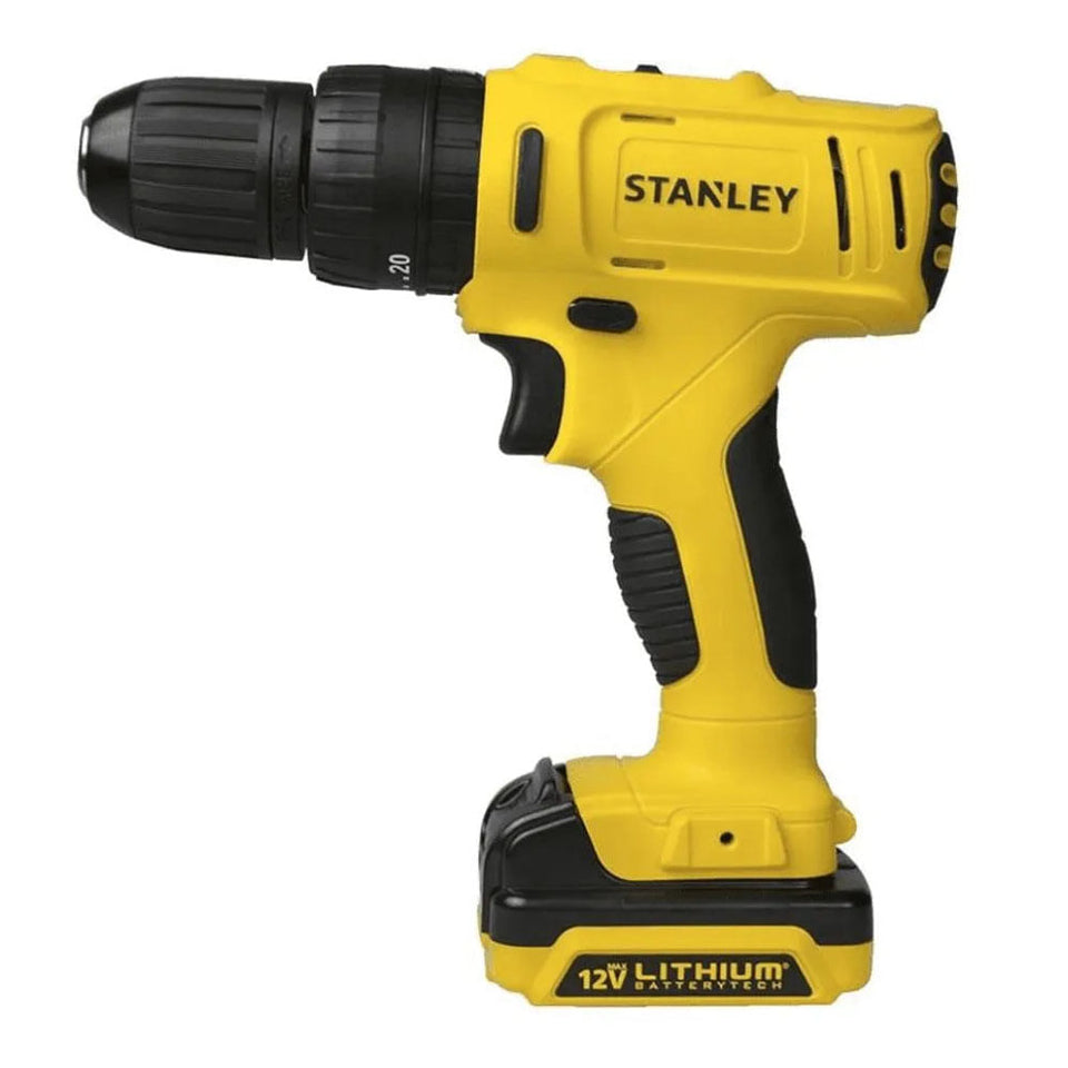 PARAFUSADEIRA/FURADEIRA 12V SCD121S2K-BR COM 2 BATERIAS + CARREGADOR E MALETA STANLEY