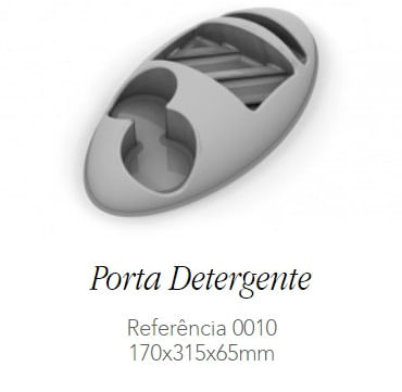 PORTA DETERGENTE 170X315X65MM CINZA 010-CZ CANGO