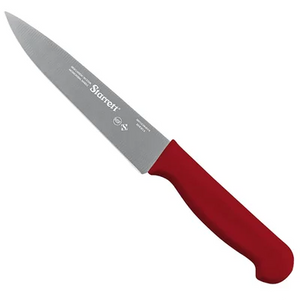 FACA PARA CARNE LÂMINA TRIANGULAR ESTREITA 15CM VERMELHA KBKR302 STARRETT