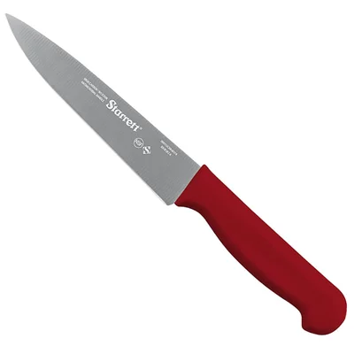 FACA PARA CARNE LÂMINA TRIANGULAR ESTREITA 15CM VERMELHA KBKR302 STARRETT