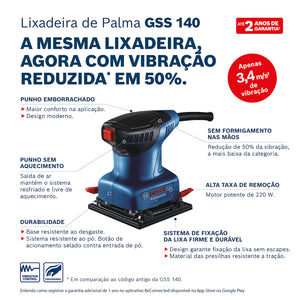 LIXADEIRA ORBITAL GSS140 6012A80E1 220W 220V BOSCH