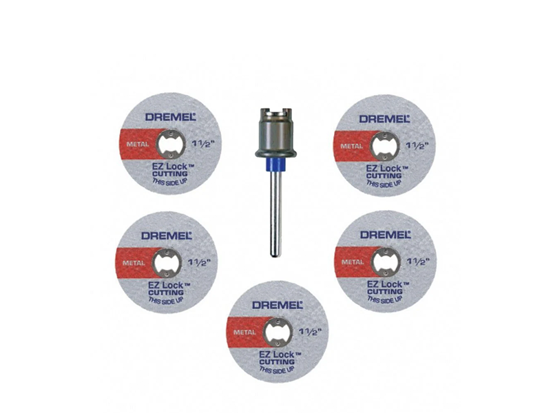KIT DISCOS EZ406 COM 5 UNIDADES + MANDRIL 2615E406AD DREMEL