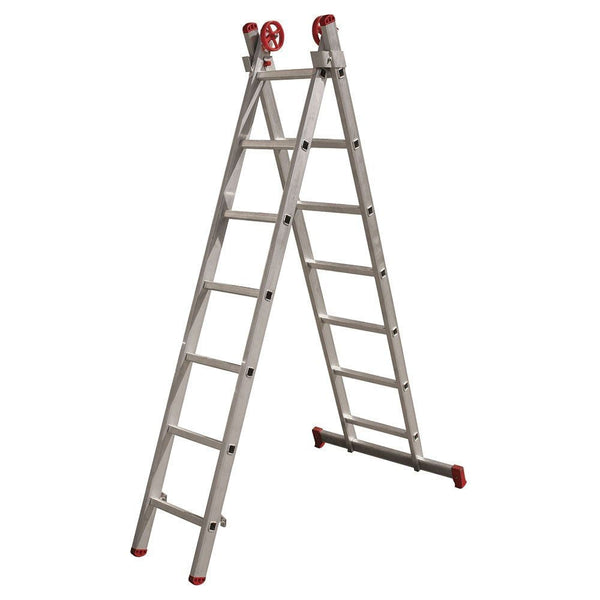 ESCADA EXTENSIVA EM ALUMÍNIO 3EM1 7X2 DEGRAUS ESC0616 BOTAFOGO