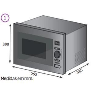 FORNO MICRO-ONDAS EMBUTIR MYAG32 28LT 220V MIDEA