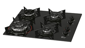 FOGÃO COOKTOP FISCHER A GÁS 4Q TRIPLA CHAMA FIT LINE MESA DE VIDRO BIVOLT 26299.57078