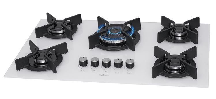 FOGÃO COOKTOP FISCHER 5Q TRIPLA CHAMA INFINITY BRANCO BIVOLT 26298.62470