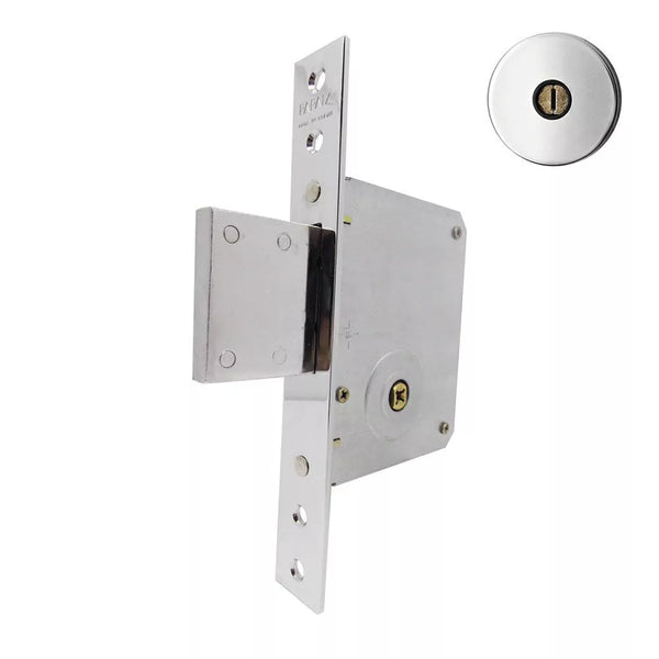 FECHADURA TETRA CHAVE CROMADO 142 R68 SM PAPAIZ