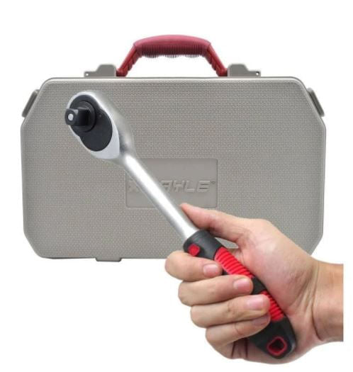 JOGO DE SOQUETES COM ENCAIXE DE 1/4" MAYLE COM 45 PEÇAS 110045