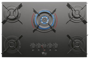 FOGÃO COOKTOP 5Q FIT LINE GÁS MESA DE VIDRO 26300(57079) BIVOLT FISCHER