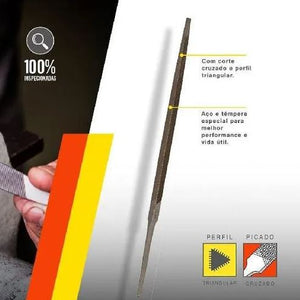 LIMA TRIANGULO DELGADA 4'' 14121BR K&F