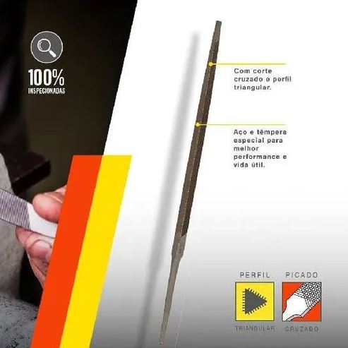 LIMA TRIANGULO DELGADA 4'' 14121BR K&F