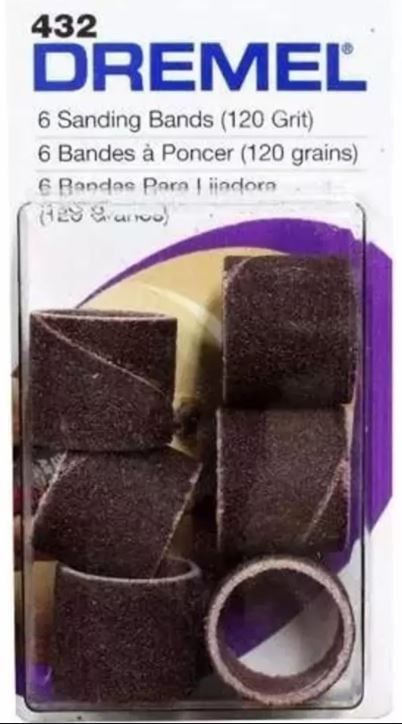 TUBO DE LIXA GRÃO 120 1/2" 6 PEÇAS 2615000432 DREMEL