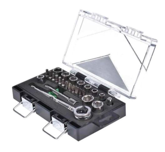 JOGO DE SOQUETE SEXTAVADO 1/4" COM 25 PEÇAS 234410IBJ BELZER