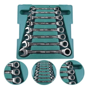 JOGO DE CHAVE COMBINADA COM CATRACA SATA COM 8 PEÇAS ST08008SJ