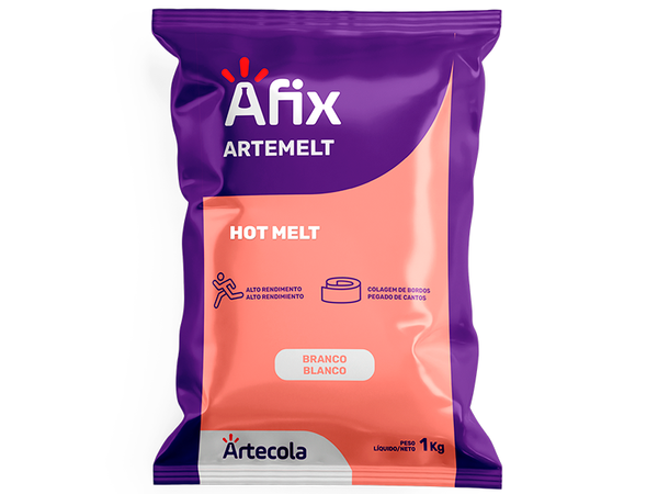 ADESIVO GRANULADO HOT MELT BRANCO 1KG 1824 AFIX