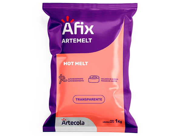 ADESIVO GRANULADO HOT MELT TRANSPARENTE 1KG AFIX
