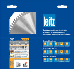 DISCO DE SERRA PARA MDF 250X3,2X30X80D 762006132 TRAPEZOIDAL LEITZ