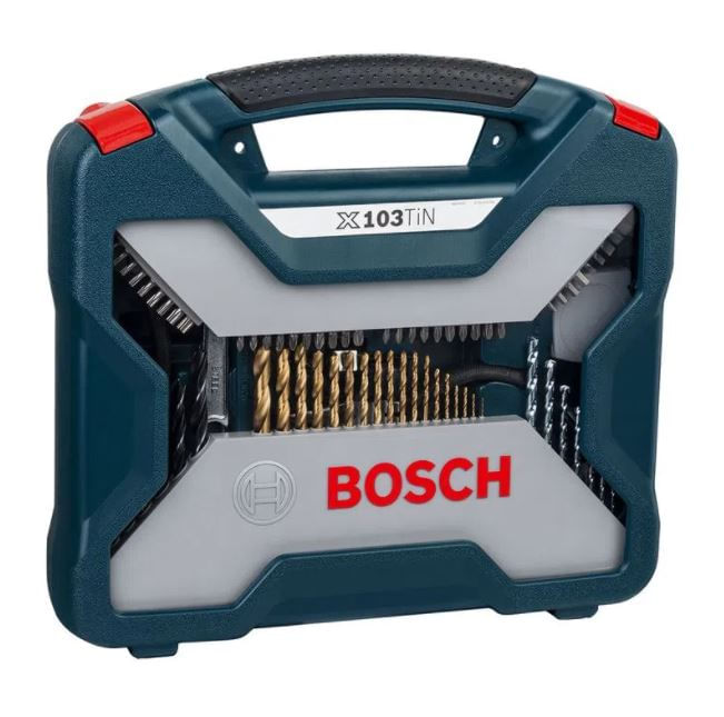 KIT X-LINE PARA PARAFUSAR E PERFURAR COM 103 PEÇAS  2607017395 BOSCH