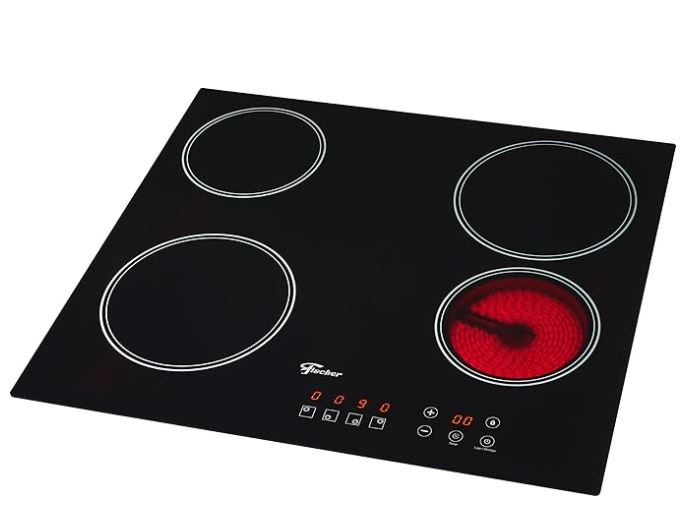 FOGÃO COOKTOP FISCHER 4Q VITROCERÂMICA ELÉTRICO 220V 30006.73476