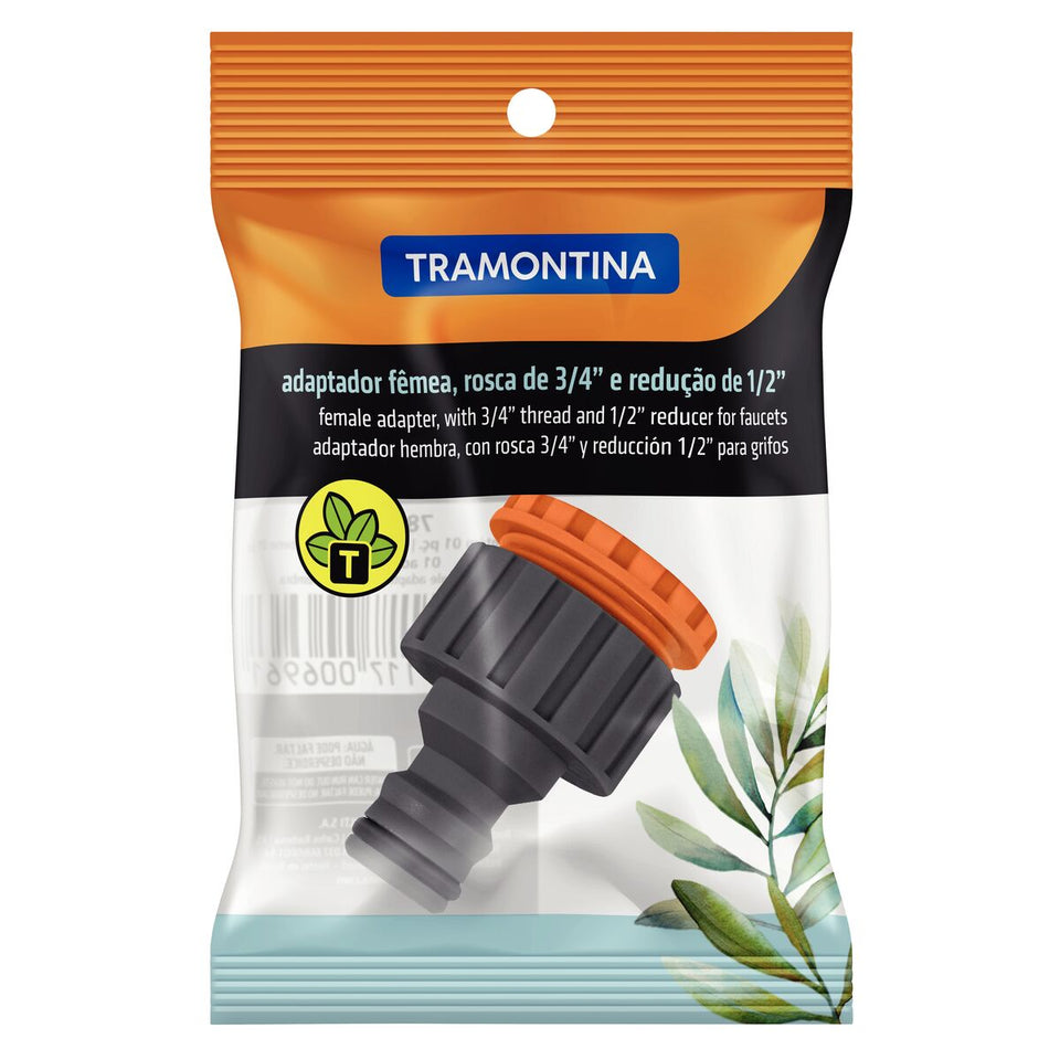 ADAPTADOR FEMEA 3/4" PARA 1/2" 78502000 TRAMONTINA