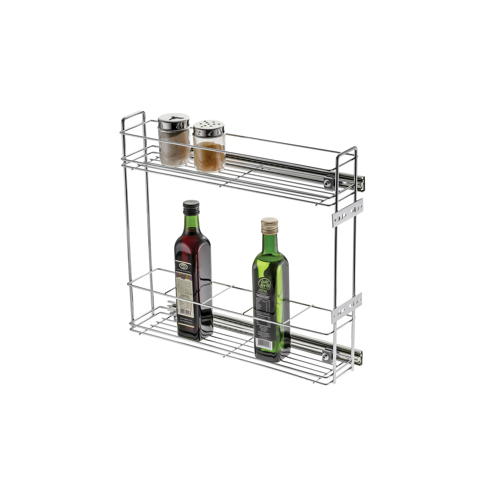 PORTA GARRAFAS LATERAL SLIM 125X435X475MM 2059 CROMADO SCHMITT