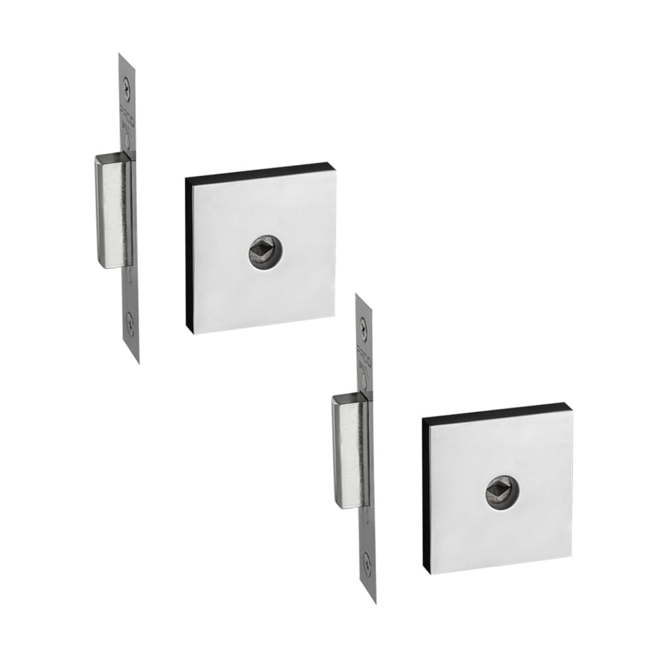 CONJUNTO FECHADURA AUXILIAR 2 TRAVAS TETRA QUADRADO SM11500 CR PADO