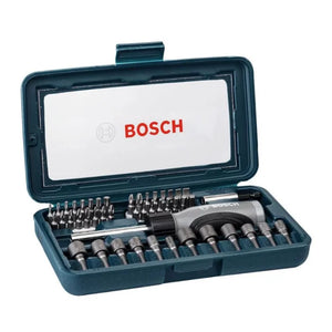 JOGO DE FIXAÇÃO COM BITS E SOQUETES COM 46 PEÇAS 2607017399 BOSCH