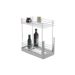 PORTA GARRAFA DUPLO COM BLINDAGEM 230X482X455MM 2054 CROMADO SCHMITT