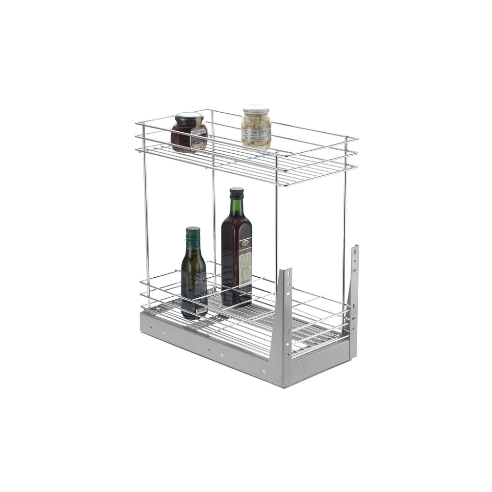 PORTA GARRAFA DUPLO COM BLINDAGEM 230X482X455MM 2054 CROMADO SCHMITT