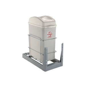 LIXEIRA DESLIZANTE SIMPLES COM BLINDAGEM CESTO 20LT 230X515X455 2066 CROMADO SCHMITT