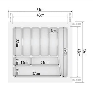 DIVISÃO DE TALHERES 510X480X50MM BRANCO 034-BR CANGO