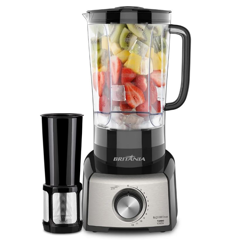 LIQUIDIFICADOR BRITÂNIA BLQ1380P PRO MAXX 6 INOX 3L 1.200W 220V