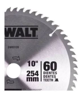 DISCO DE SERRA CIRCULAR 254X30MM 60 DENTES PARA MADEIRA DWA03120 DEWALT