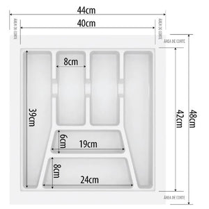 DIVISÃO DE TALHERES 440X480X50MM BRANCO BRILHANTE 003-BR CANGO