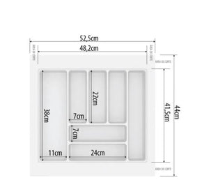 DIVISÃO DE TALHERES 525X440X50MM CINZA BRILHANTE 0804-CZ CANGO