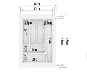 DIVISÃO DE TALHERES 340X480X50MM CINZA 022-CZ CANGO