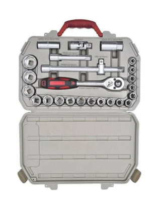 JOGO DE SOQUETES COM ENCAIXE DE 1/4" MAYLE COM 45 PEÇAS 110045