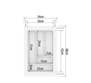 DIVISÃO DE TALHERES 300X480X50MM BRANCO 051-BR CANGO