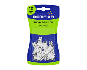 CONJUNTO BUCHA NYLON 10MM 10 PEÇAS 3005 BEMFIXA