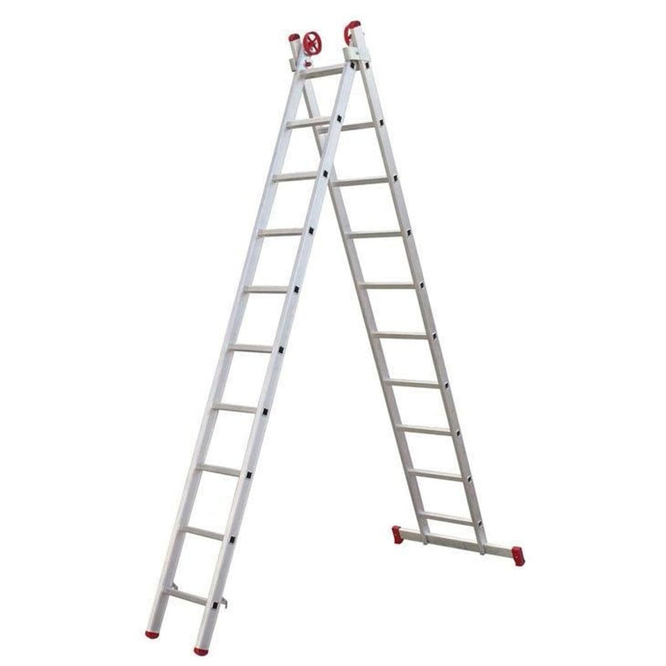 ESCADA EXTENSIVA EM ALUMÍNIO 2X11 DEGRAUS ESC0620GO BOTAFOGO