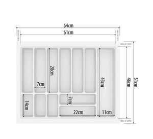 DIVISÃO DE TALHERES 640X510X50MM CINZA 0858-CZ CANGO