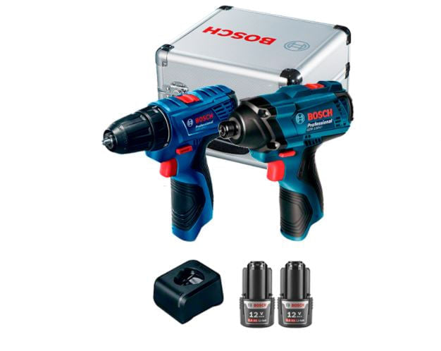 KIT COMBO FURADEIRA PARAFUSADEIRA À BATERIA 12V GSR 120 06019G80E3 BOSCH