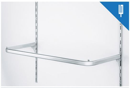 CABIDEIRO OVAL FICO 80CM CROMADO PARA TRILHO 6303040012