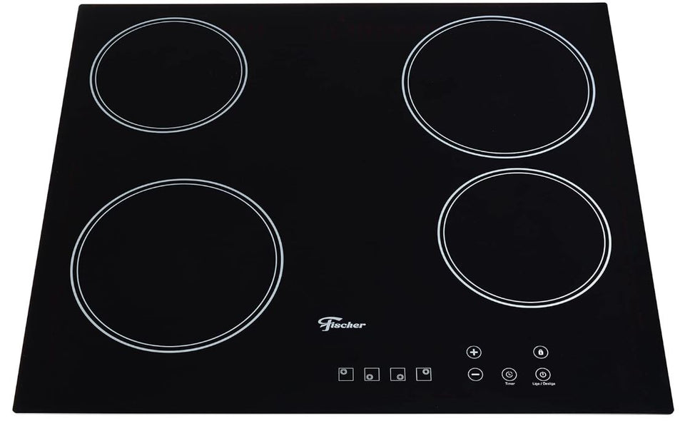FOGÃO COOKTOP FISCHER 4Q VITROCERÂMICA ELÉTRICO 220V 30006.73476