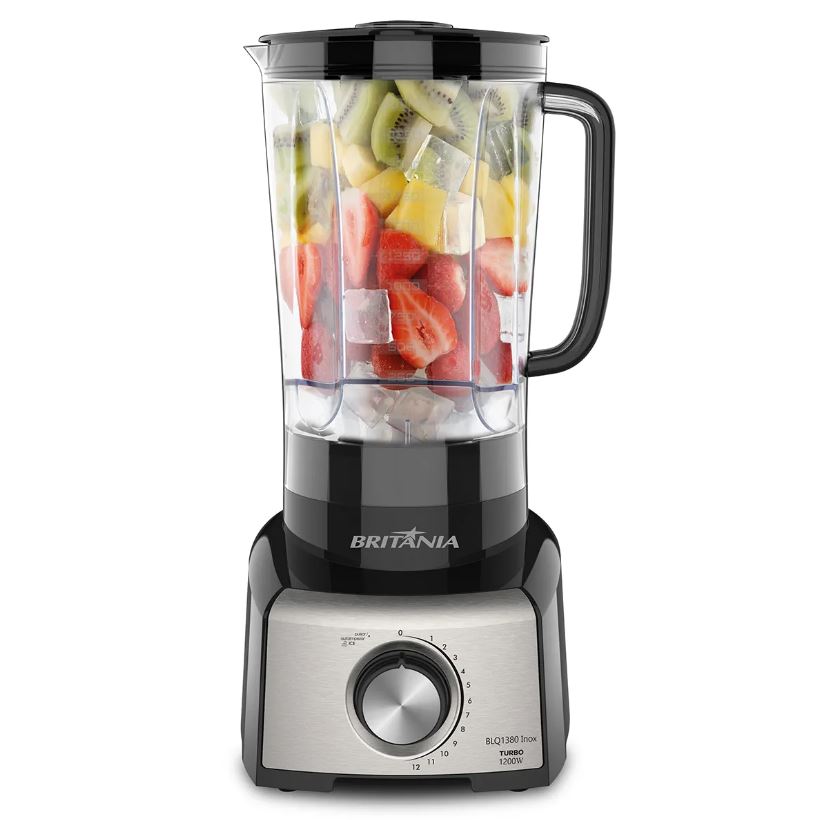 LIQUIDIFICADOR BRITÂNIA BLQ1380P PRO MAXX 6 INOX 3L 1.200W 220V