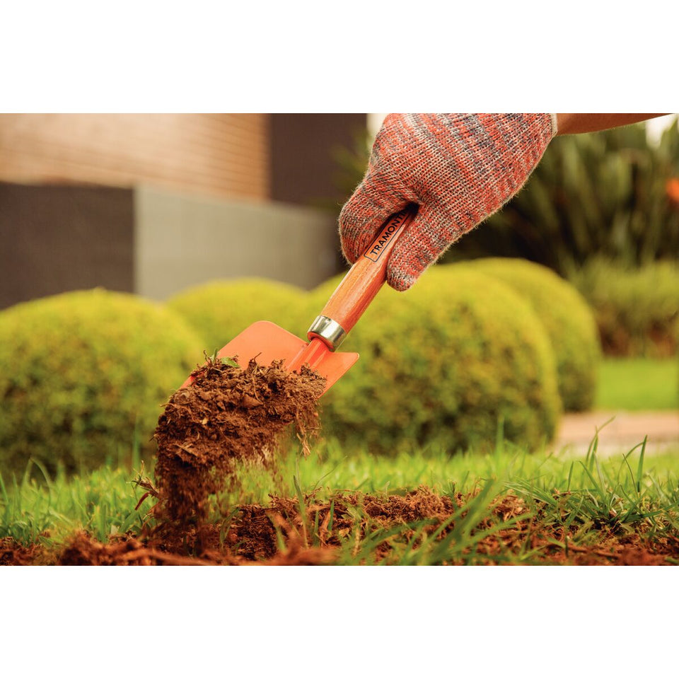 PAZINHA LARGA METÁLICA COM CABO DE MADEIRA 77907001 TRAMONTINA