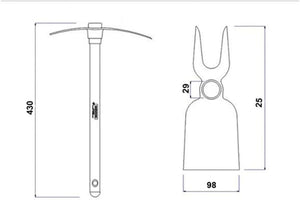 SACHO DUAS PONTA COM CABO 60CM 77802201 TRAMONTINA