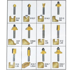 JOGO DE FRESAS 80MM COM 12 PEÇAS DW90016-LA DEWALT